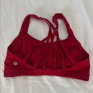 lululemon athletica Red Strappy Sports Bra